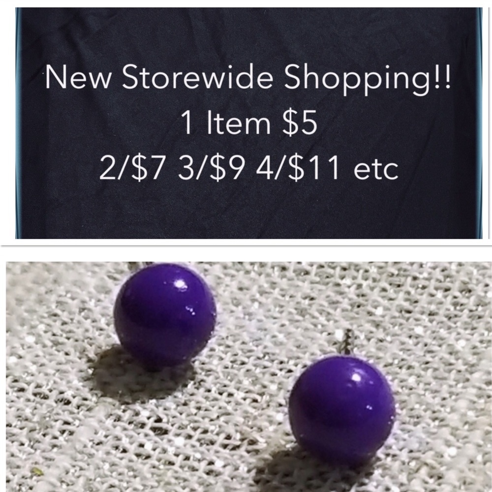 NEW 3mm Small Purple Ball Stud Earrings